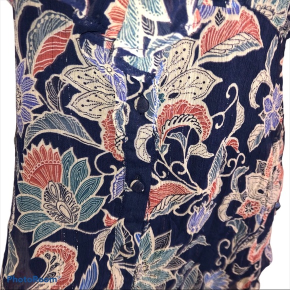 Anthropologie | Maeve Floral cold shoulder blouse - Picture 4 of 7